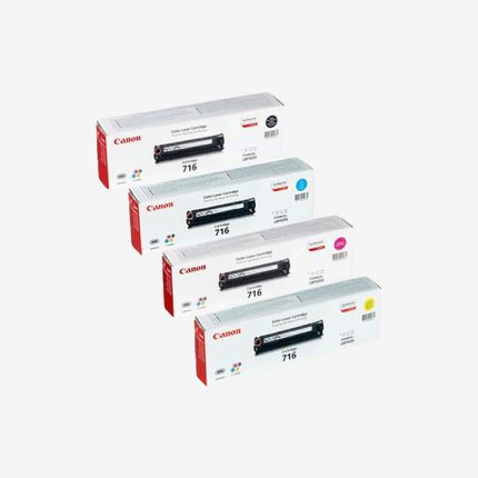 پک کامل کارتریج تونر رنگی کانن CARTRIDGE TONER CANON 716 C.M.Y.BK